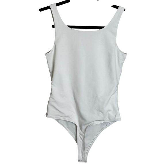 Banana Republic White Sleeveless Square Neck Bodysuit Casual Workwear Layer XS - Picture 2 of 8